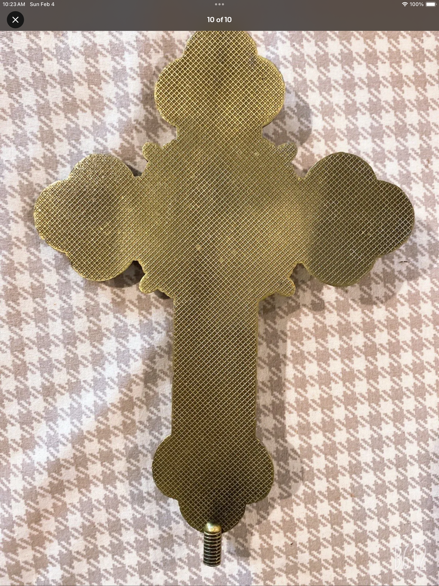 Antique Bronze INRI Catholic Religious Altar Standing Wall Crucifix Cross Church