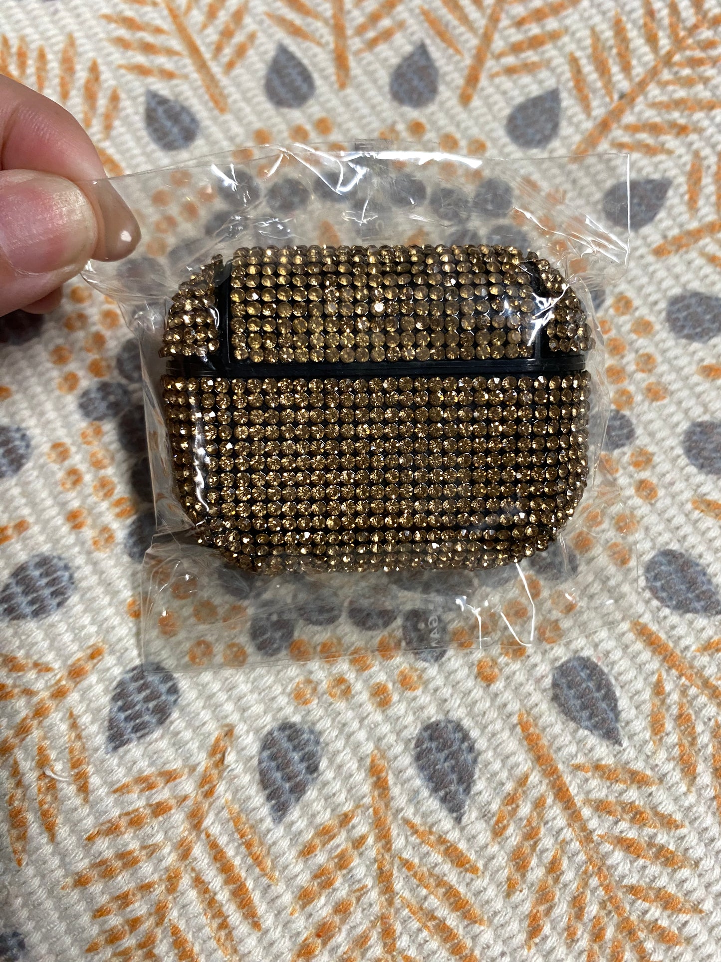 Gold glitter airpod pro case cover