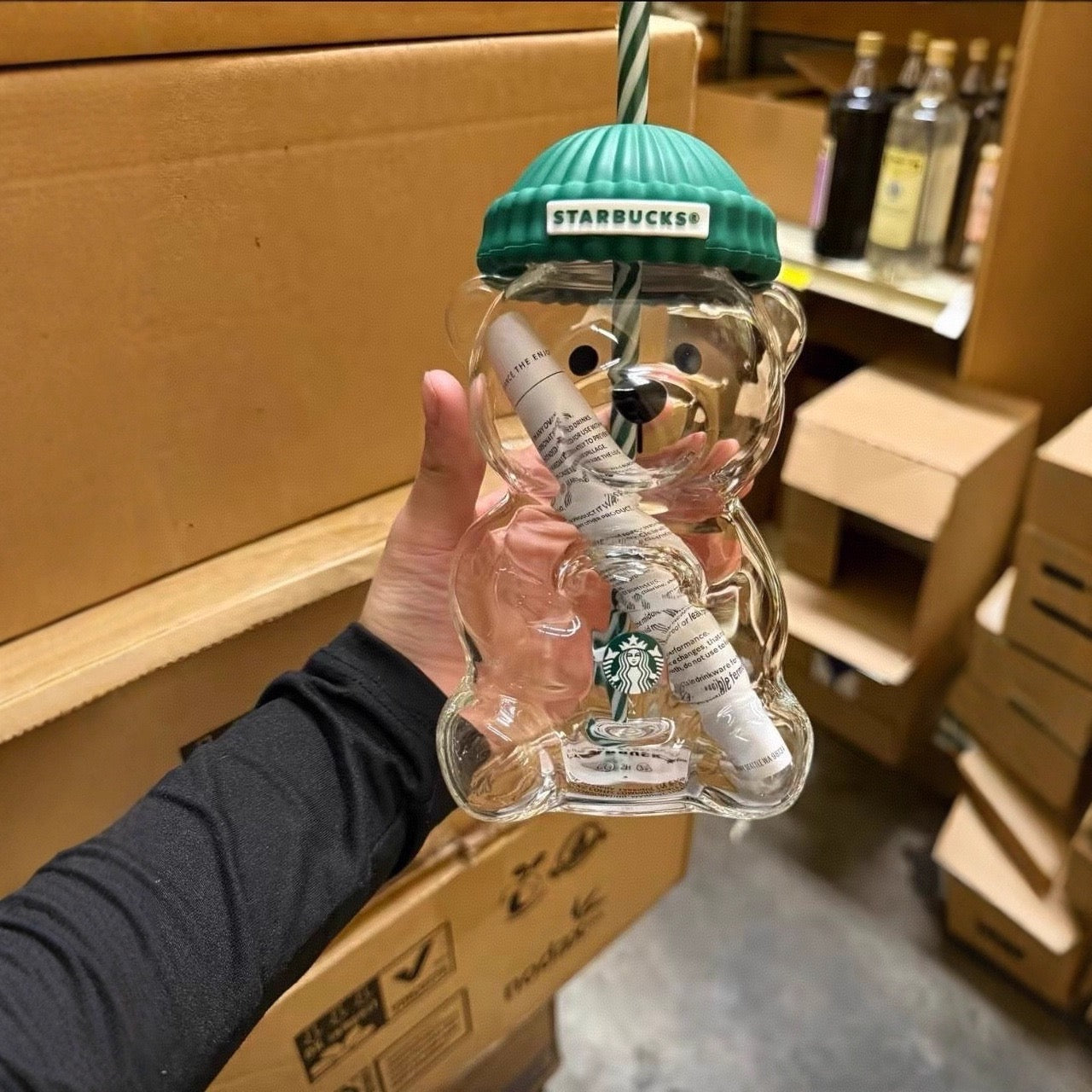 Starbucks Glass Bear tumbler