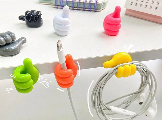 Multifunctional Cable Organizer Clip Holder Thumb Hooks Wire Wall Hooks Hanger